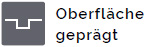 Oberfläche geprägt